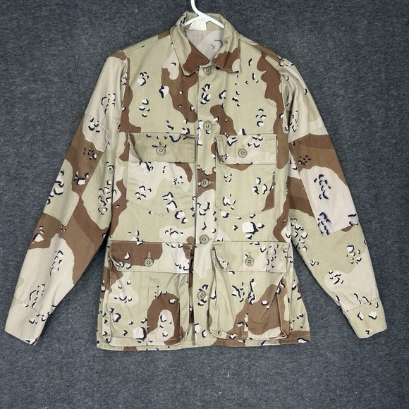 US Military Other - Vintage US Military Desert Chocolate Chip Camo Utility Shirt Mens S Made in USA